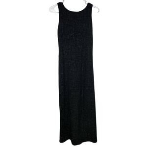 Vintage Teddi Black Sparkle Maxi Dress New 4P 90s Y2K Prom Formal Whimsigoth